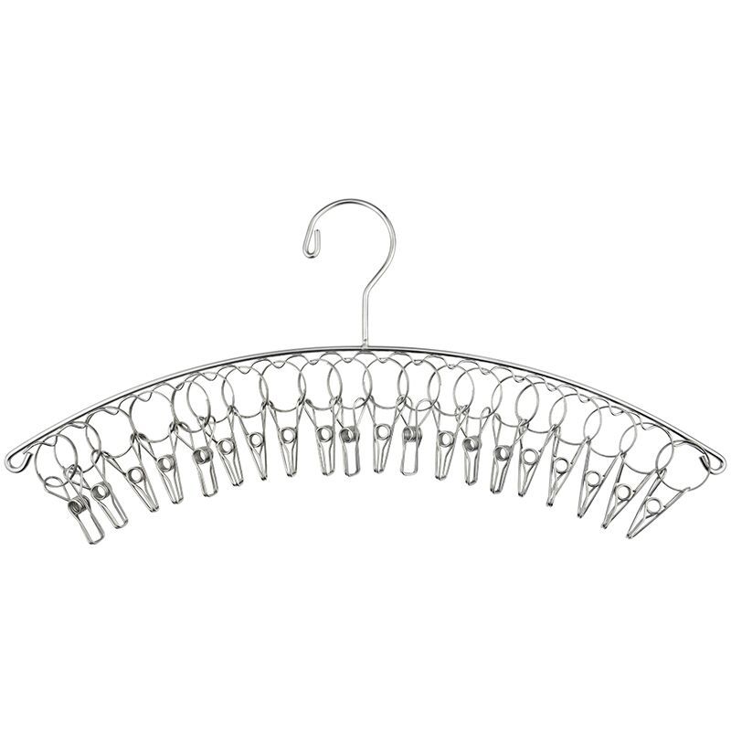 不锈钢晒衣架白底实物图