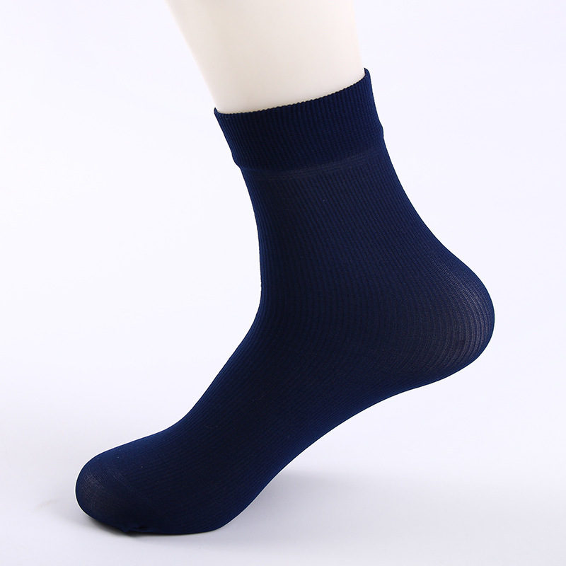 Socks spring and summer new men's short stockings summer thin business ice silk bamboo fiber tube socks breathable men's socks wholesale Item Picture