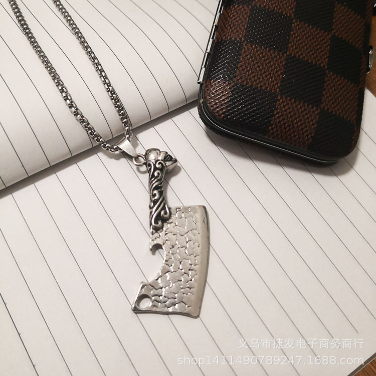 Trendy and fashionable hip-hop metal necklaces, Japanese and Korean retro necklaces, street dance accessories, one-piece consignment pic 1