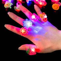 Glitter soft glue ring glow ring glow finger light Glitter finger light Christmas toy stalls toy wholesale