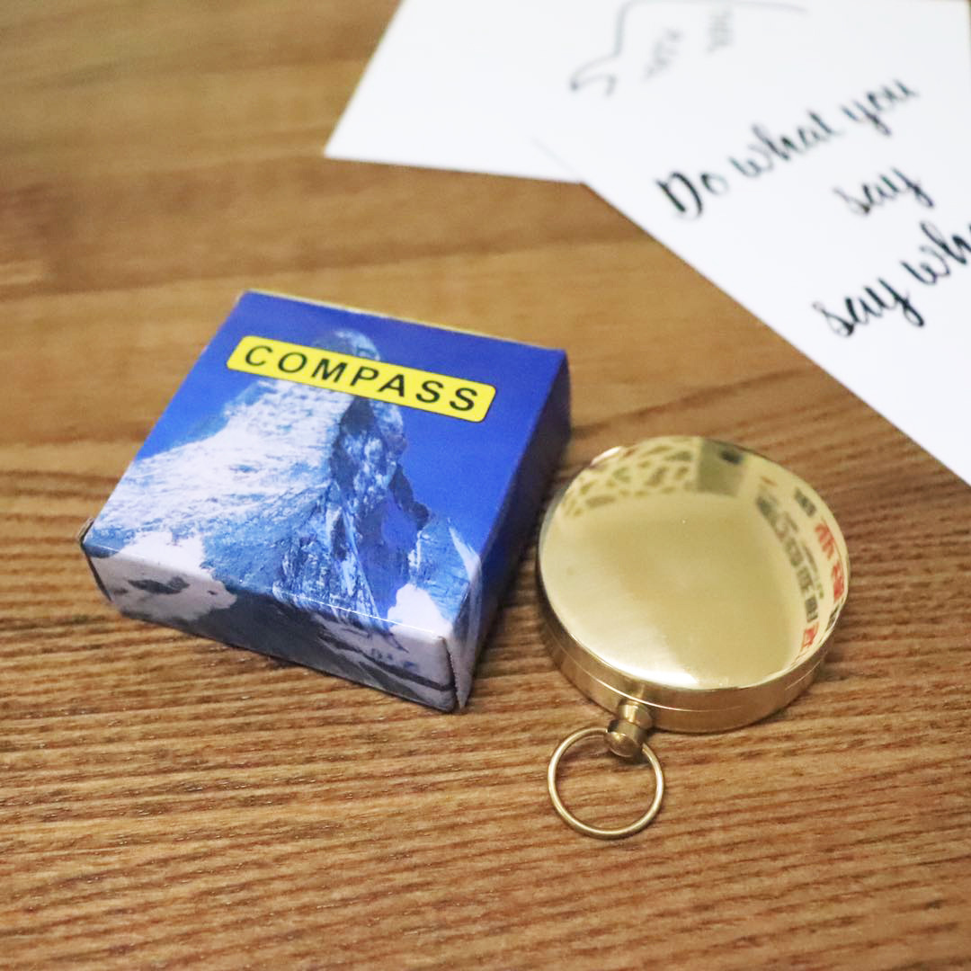 Pure copper compass G50 pocket watch flip cover compass, outdoor mountaineering multi-functional covered luminous compass wholesale pic 2