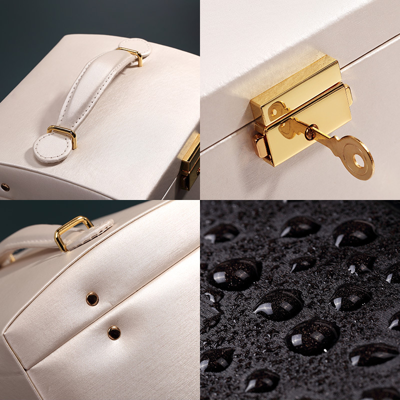 Cross-Border Three-Layer Jewelry Storage Box Drawer Portable Large Capacity Jewelry Box Multi-Functional Earrings Jewelry Box (Price Negotiable) Application Scenario