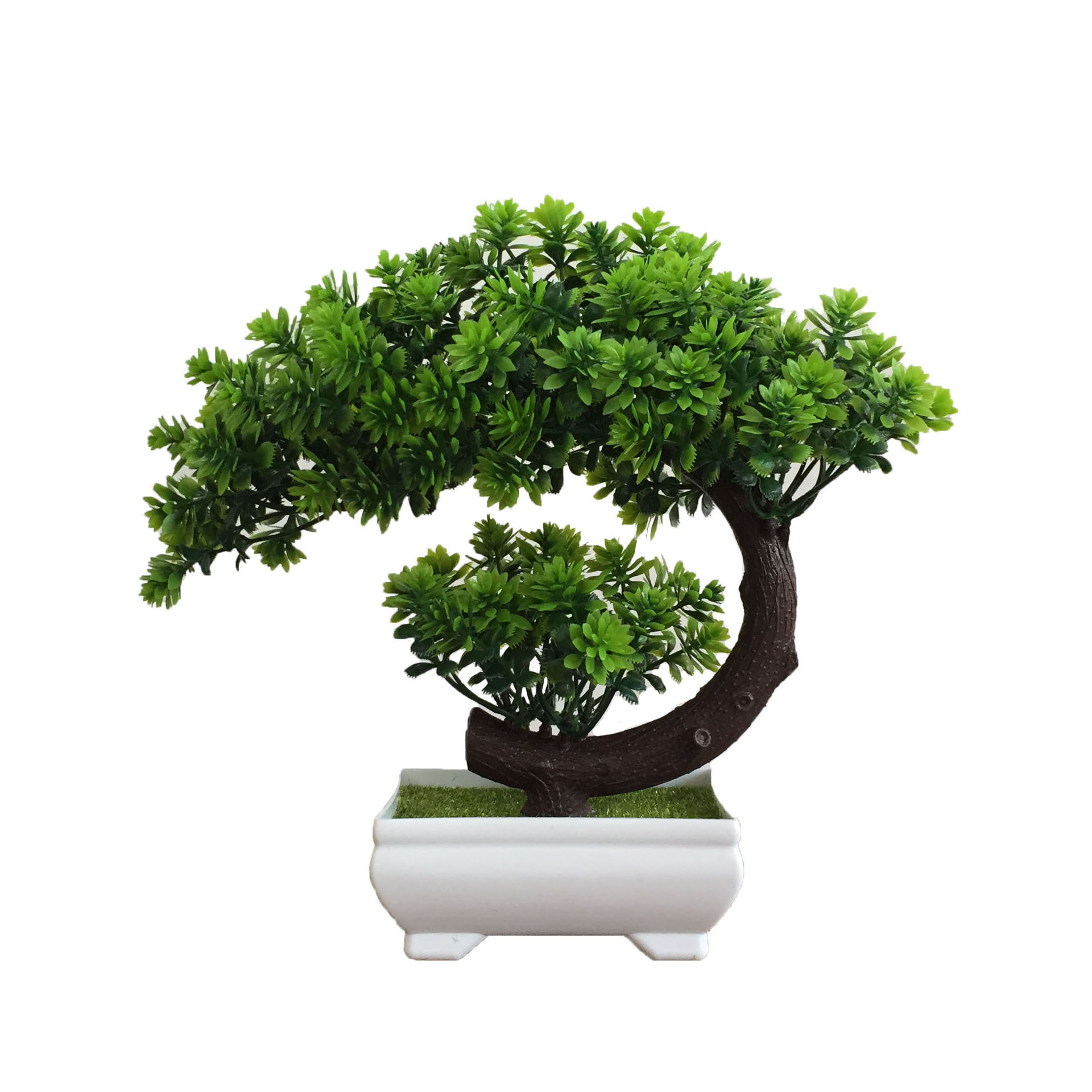 Factory Direct Sales Of New Artificial Flower Bonsai Simulation Green Plant Pot Plant Home Decoration Desktop Fake Flower Decoration Item Picture