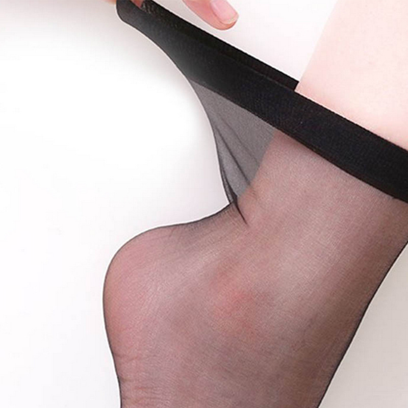 钢丝面膜超薄短款袜子女透明水晶丝袜夏5D薄款吸汗隐形袜一件代发详情图3