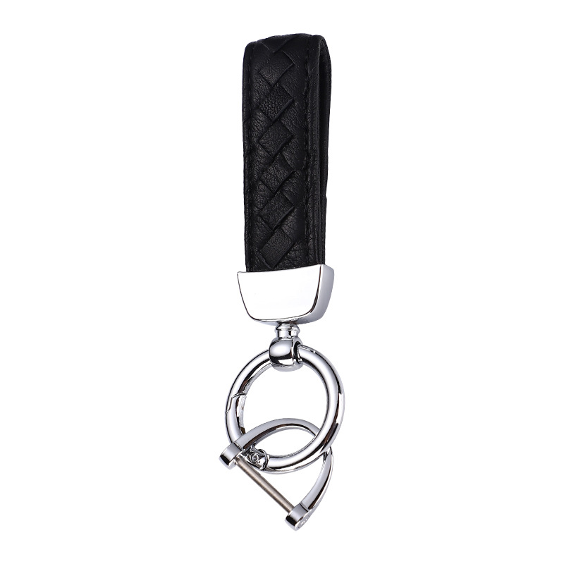 Car Home Key Buckle Layer Lambskin Rope Hardware Pendant Men's And Women's Metal Braided Rope Decoration 4S Shop Gifts Item Picture