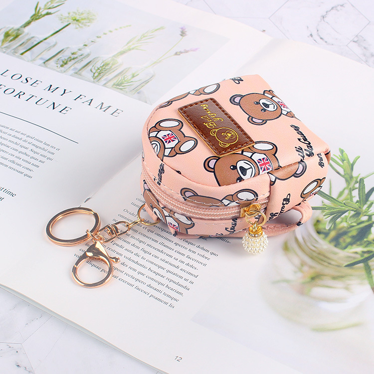 Coin Purse Girl Heart South Korean Instagram Red Cute Bear Small Schoolbag Keychain Small Hanging Bag Coin Purse Specification drawing