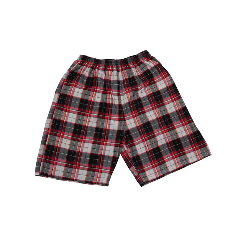 Summer Casual Plaid Men's Shorts Quarter Pants Sports Big Shorts Cotton Loose Plus Size Beach Pants Home Pants Item Picture