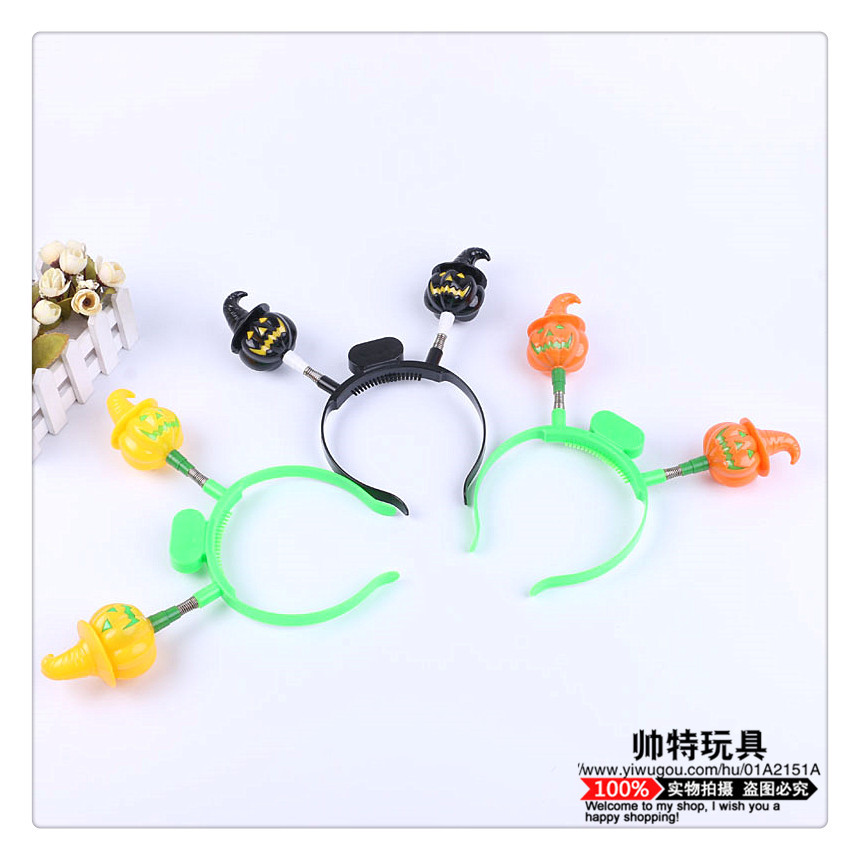 Halloween Plastic Led Children's Hair Accessories European And American Halloween Hair Accessories Headwear