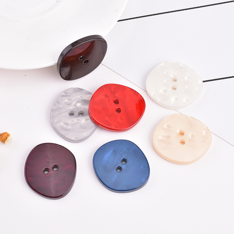 Irregular Resin Buttons Coat Buttons All Match Decorative Clothes Shaped Accessories Trench Coat Shirt Sweater Women Buttons Specification drawing