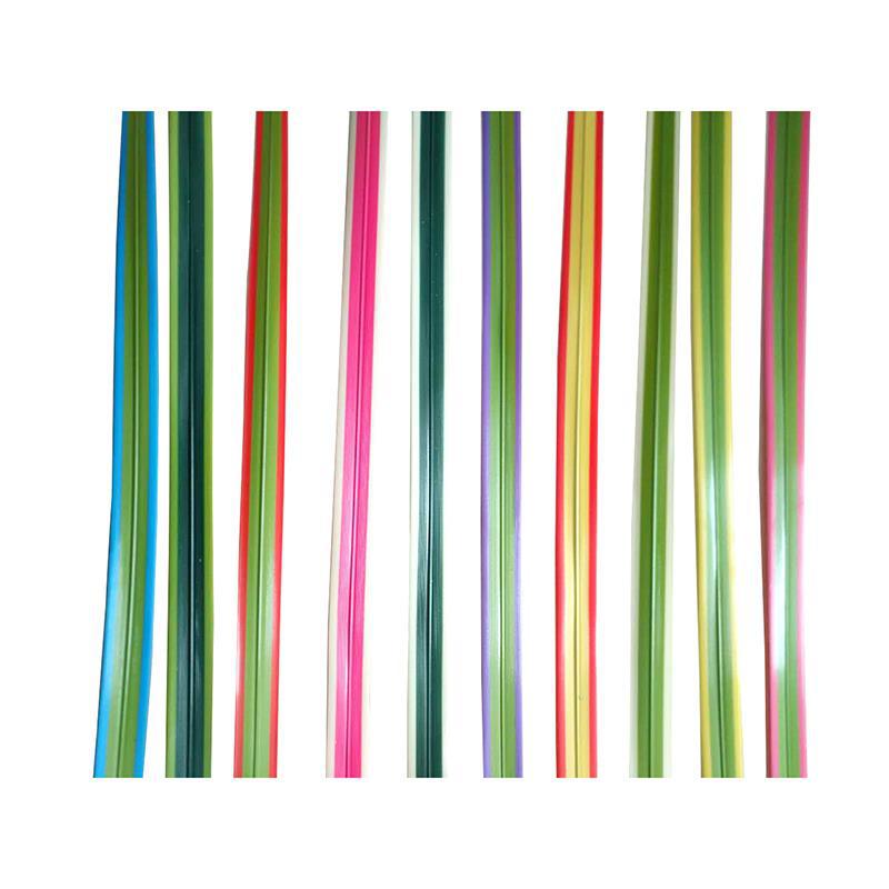 Wholesale simulated sword leaf plastic fake flower decoration bonsai with grass hand-woven small animal 2.4CM wide 80CM long full figure