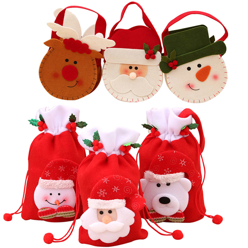 圣诞节多款收口苹果袋手提袋 平安夜礼物袋儿童小礼品袋装饰用品详情图5