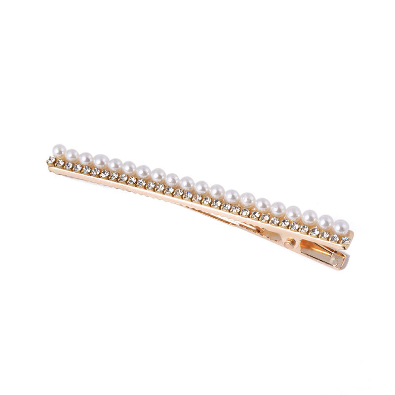 Goddess Pearl hair clip, ins Internet celebrity one-piece clip, simple and fashionable hair accessory, bangs hair clip, Korean side clip wholesale details Picture