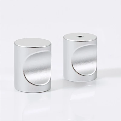 Space Aluminum Cylinder Handle Zinc Alloy Single-Hole Handle Modern Simple Cabinet Drawer Handle
