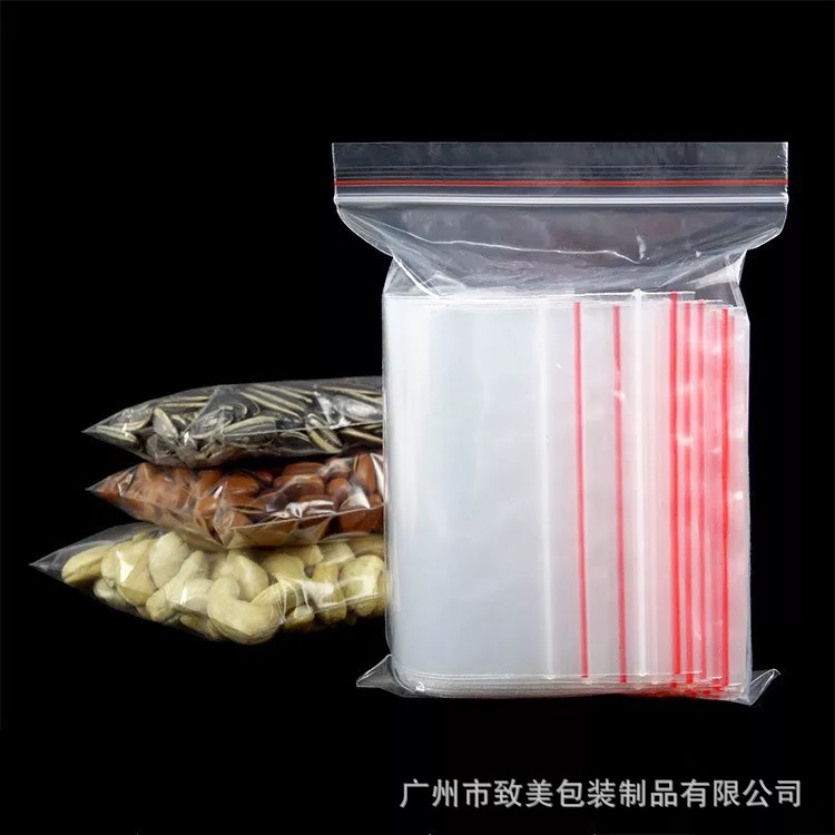 Spot Pe Self-Sealing Bag Transparent Waterproof Plastic Self-Sealing Pocket Compact Bag Sealed Plastic Bag Zipper Bone Bag Specification drawing