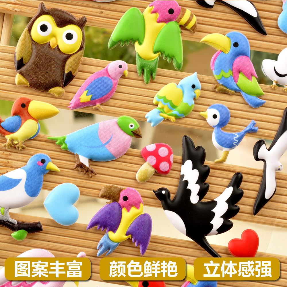Flashle VN Animal Stickers, children's toys, 3D bubble stickers, baby kindergarten rewards, cute stickers Application Scenario