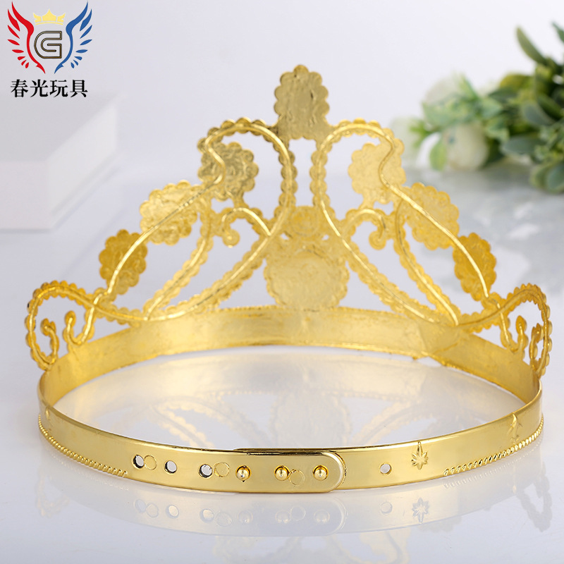 Halloween Princess Crown Birthday Party Girl Birthday Crown Performance Props Plastic Crown Wholesale Specification drawing