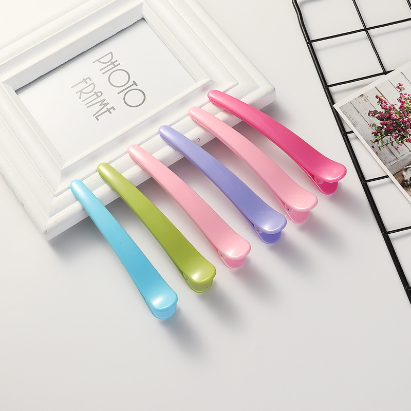 2019 Hot Candy Color Duck Beak Clip Barber Bangs Clip Beauty Hairpin 12Cm Large Alligator Clip Beak