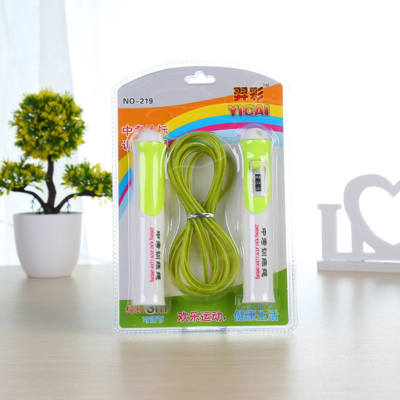 New type of vacuum-formed steel wire rope outdoor fitness sports skipping rope, special counting skipping rope for high school entrance examination training, in stock Specification image