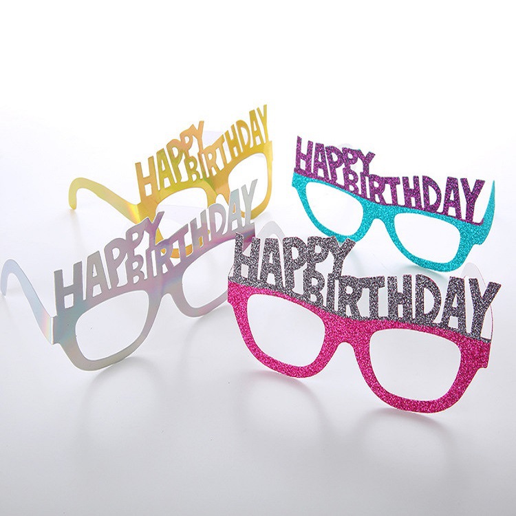 定制LOGO纸制环保创意生日派对眼镜派对布置眼镜儿童卡通装扮眼镜图