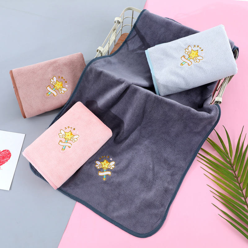 Topo Factory Direct Microfiber Original Thorn Fairy Stick Mother Towel Soft Fast Absorbent Edge 37*76 Specification drawing