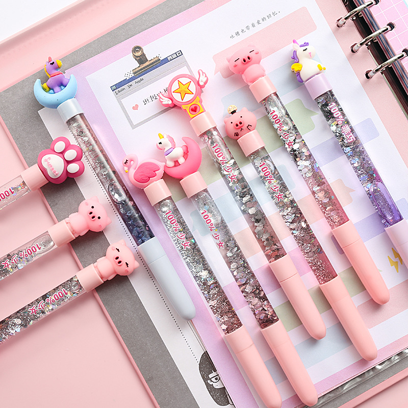 Cartoon Cute Fairy Stick Cute Cartoon Star Into Oil Quicksand Creative Magic Dazzle Quicksand Pen Neutral Pen details Picture