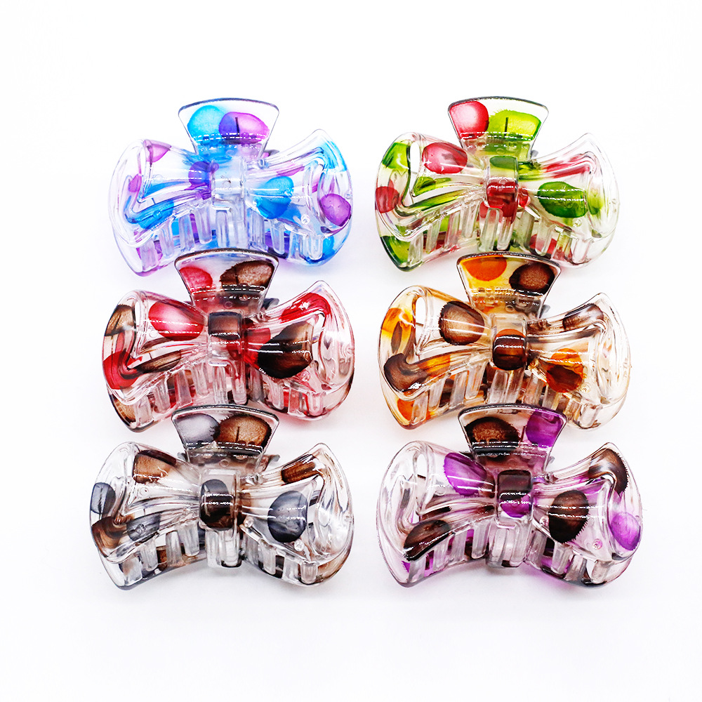 Self-Produced And Self-Marketing Color Plastic Hairpin Shower Clip Bath Simple Ponytail Clip Pan Hair Yiwu Source Jewelry Wholesale Item Picture