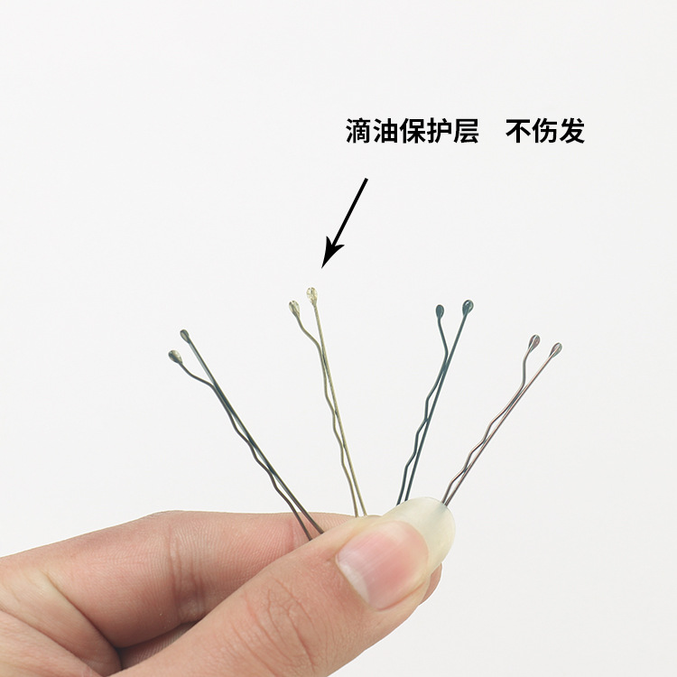 Small Clip Metal Hairpin Black Korean Simple Steel Wire Hairpin A Side Clip Wholesale U-Shaped Clip Application Scenario