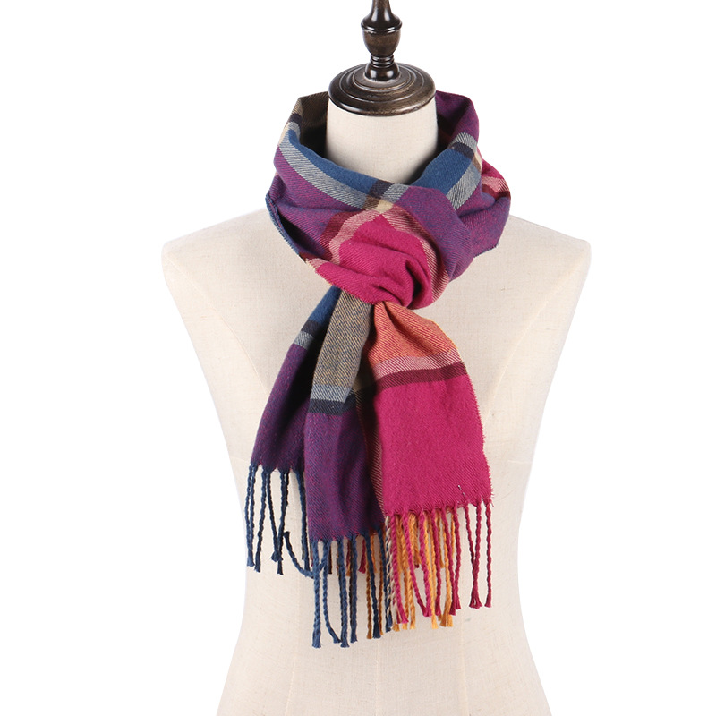 A Generation Willow Bank Scarf Men's Autumn And Winter Children's Student Scarf Fringe National Wind English Plaid Flanged Bib Wholesale Application Scenario
