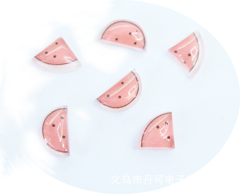 Watermelon Accessories Small Watermelon Accessories Diy Earrings Earrings Left And Right Asymmetrical Watermelon Piece Earrings Application Scenario