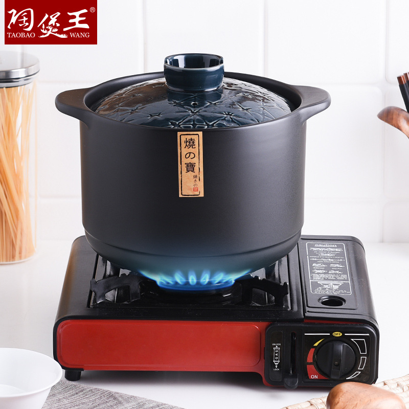 Factory direct sales of the King of Pottery POTS, Japanese-style ceramic clay pot, open flame high-temperature resistant soup pot, stewing pot, and stewing dish earthenware pot Application Scenario