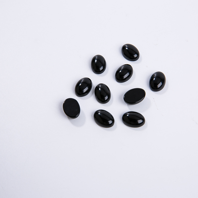 Factory direct sales of 10x14 bare stone egg-shaped ring face with inlaid patches diy jewelry accessories wholesale pendant rings details Picture