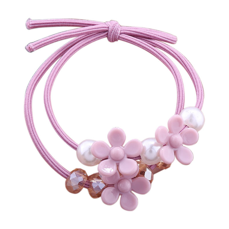 Korean Web Red Head Rope Hair Rope Bracelet Dual Use Candy Color Flower Holster Sen Female Tie Hair Band Wholesale Item Picture