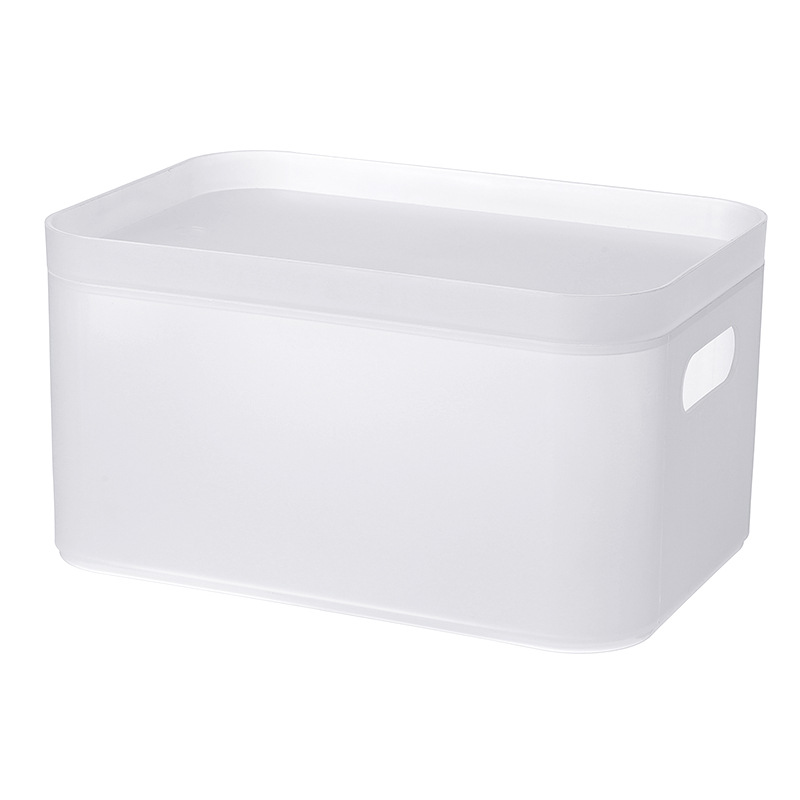 2532 Desktop Storage Box Cosmetic Box Plastic Frosted Division With Cover Mask Box Cosmetic Table Organizer Box Item Picture