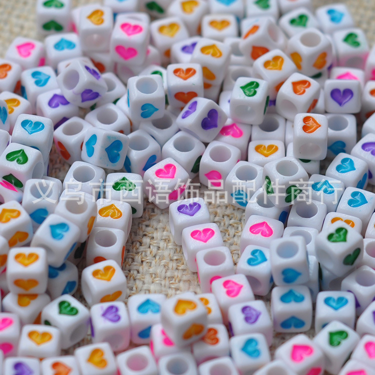 6Mm English Letter Bead Square English Beading Amazon Diy Children's Handmade Beading Box Set Material Item Picture