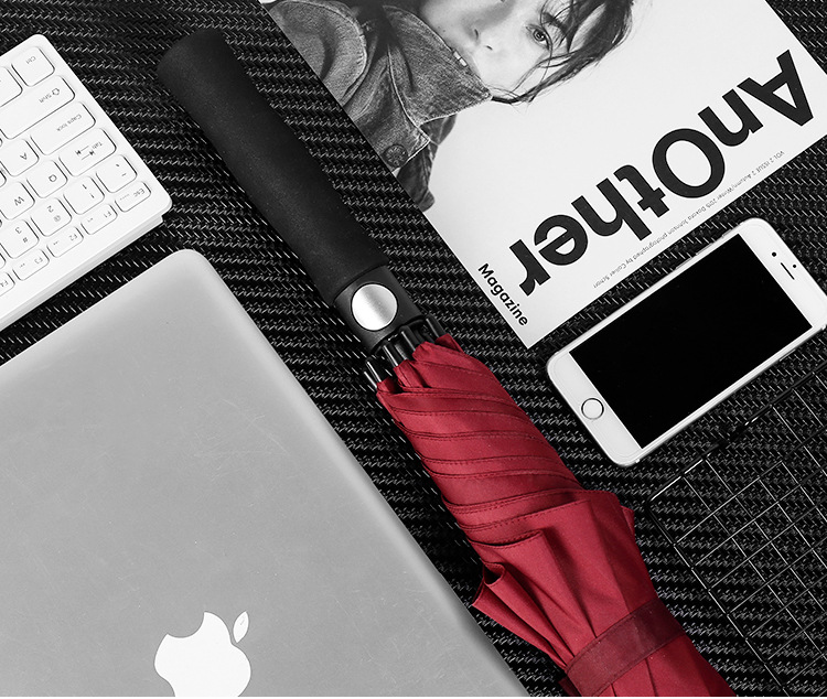 全纤维高尔夫伞自动开长柄伞大号弯柄直杆雨伞商务双人礼品广告伞详情26