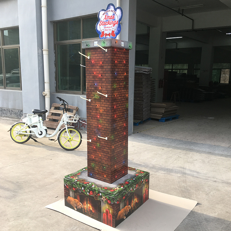 Manufacturers directly for Christmas stocking shelves marketing printing display shelves Christmas assembly display supplies Halloween Application Scenario