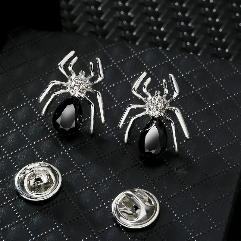 Korean version of personalized men's clothing accessories brooch Fashion crown simple women's clothes shirt collar corner collar pin pair Specification drawing