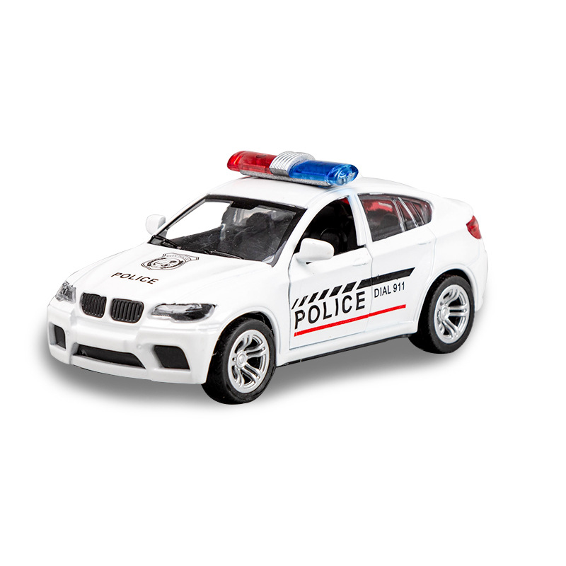 Wholesale of 1:32 alloy children's toys for cake baking, high-fidelity Lambcar mini Lotus and Land Rover police cars Specification image