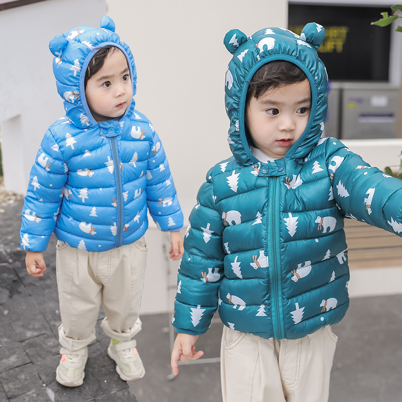Foreign trade Children's Clothing 2021 New style children's cotton-padded clothes, small children's cartoon cotton-padded jackets, light down cotton coats for boys and girls details Picture