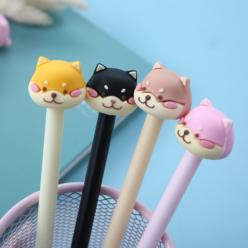 Korean Version 2099 Cartoon Animal Party Signature Pen Stationery Shop Puppy Silicone Neutral Pen High Appearance Level Manufacturers