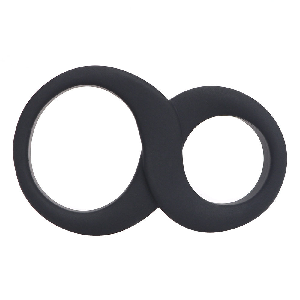 Men's ring, double 8-shaped lock, precision ring, silicone ring, sex products Item Picture