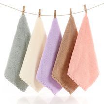 【包邮】厂家高密珊瑚绒方巾25*25 洗脸巾幼儿园擦手巾口水巾毛巾一件代发