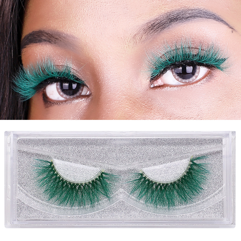 Cross-border colored false eyelashes 9d mink colored eyelashes, European and American curly and slender colored eyelashes shanilak Application Scenario