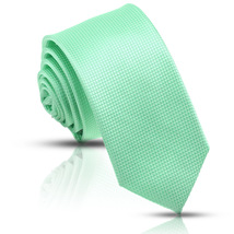 厂家现货供应定制装商务条纹高档6cm8cm涤丝男士浅绿色防水领带