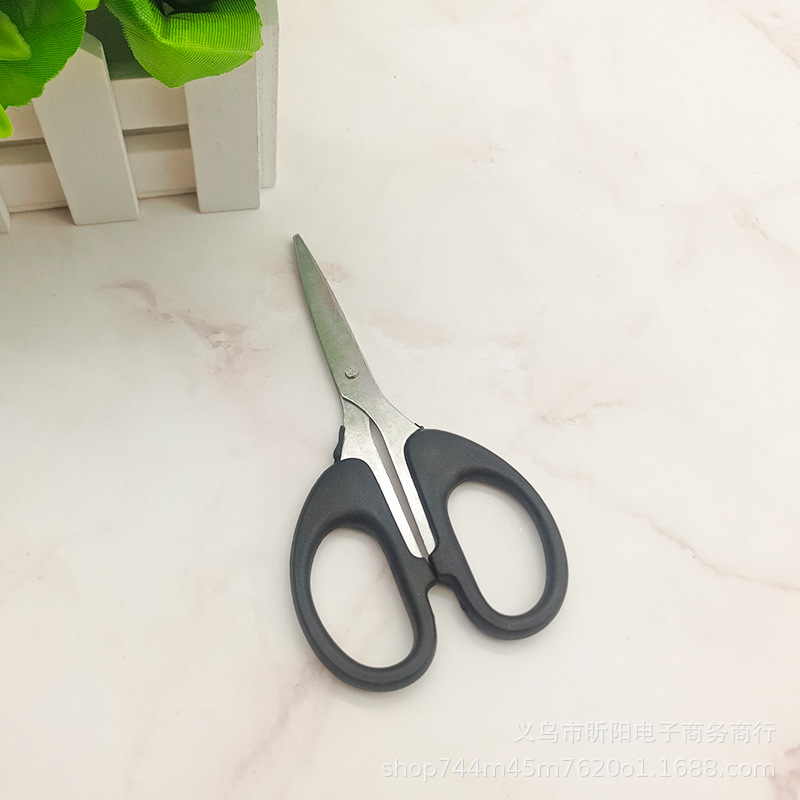 Paper card scissors Suction card scissors Student scissors scissors One dollar office supply packaging scissors Specification drawing