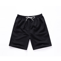 夏季男士纯色海边休闲游泳裤 直筒速干五分裤短裤有内衬沙滩裤