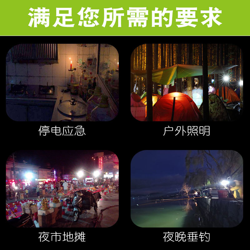 led rechargeable bulbs, night market street stalls, outdoor portable camping lamps, usb charging emergency lights, power failure lighting bulbs Application Scenario
