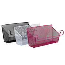 Dormitory bedside storage basket Bedside storage basket storage rack hanging basket storage rack kitchen wrought iron mesh