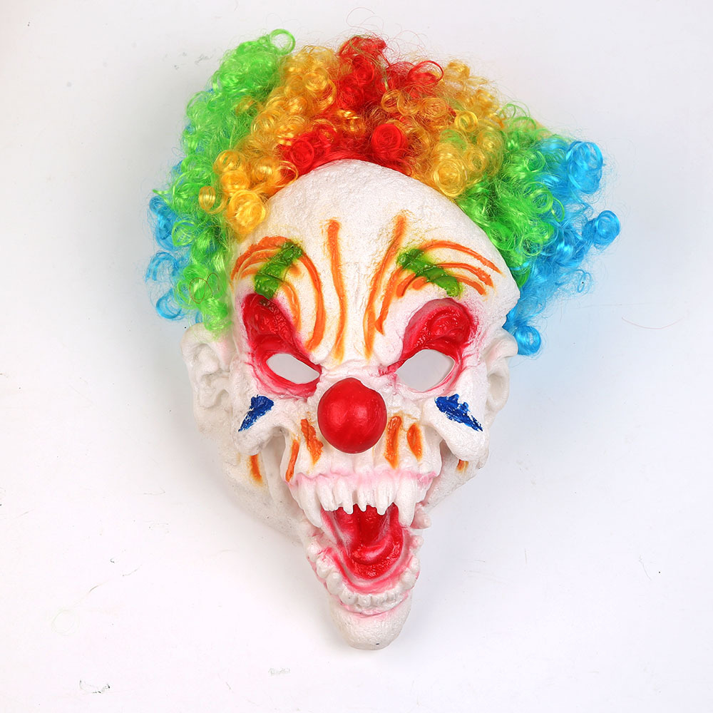 万圣节小丑面具恐怖道具成人儿童化妆舞会用品彩色大嘴长舌头面罩详情图3