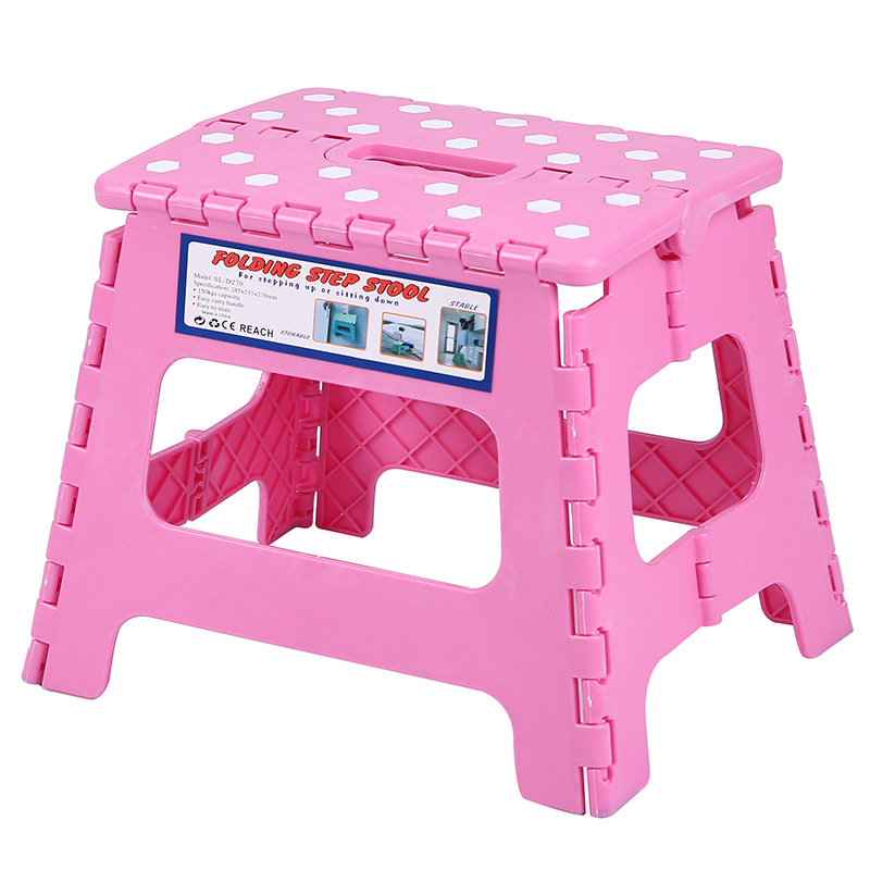 儿童家用迷你椅子卡通方块折叠凳子塑料加厚成人便携式户外小板凳详情图5